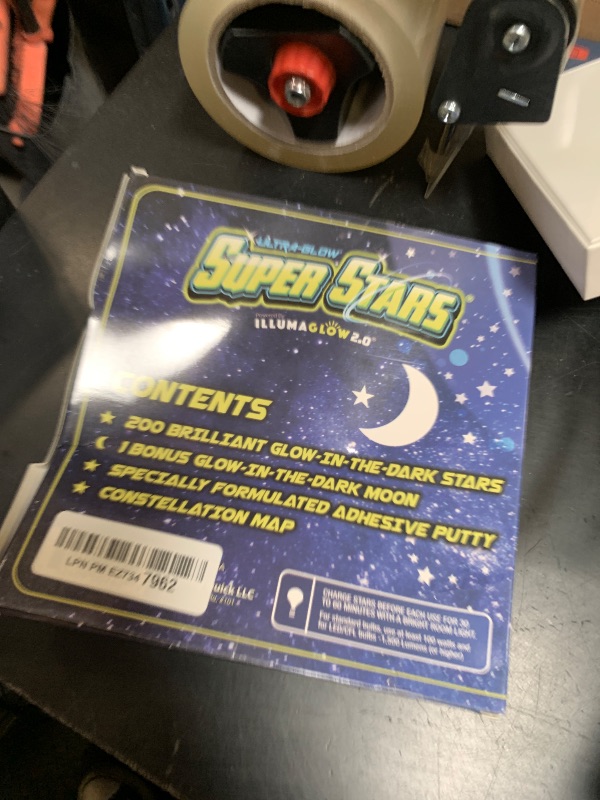 Photo 1 of Glow in The Dark Stars - Includes Installation Material and Constellation Guide, 200 Glowstars and Bonus Moon, Only Glow Stars Stickers Powered by Our Trademarked Illumaglow2.0