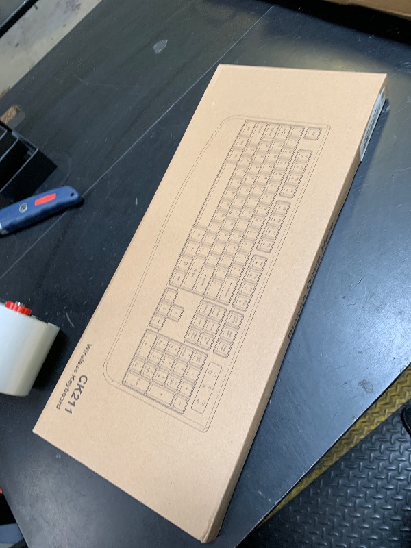Photo 1 of EDJO Wireless Keyboard, 2.4G Ergonomic Full Size Wireless Computer Keyboard with Wrist Rest for Windows, Mac OS Desktop/Laptop/PC?Black?