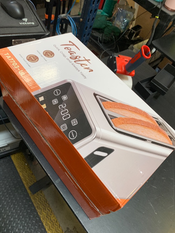 Photo 1 of 4-Slice Smart Toaster with Touch Screen | 1400W Fast Even Toast & Stainless Steel | 2x1.5" Extra-Wide Slots for Bagels | Memory Function, 6 Shade Settings