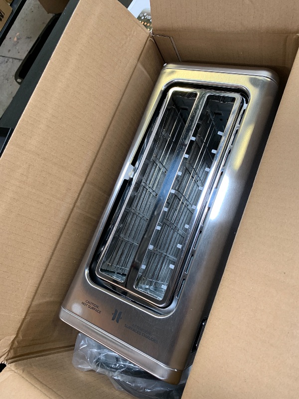 Photo 1 of 4-Slice Smart Toaster with Touch Screen | 1400W Fast Even Toast & Stainless Steel | 2x1.5" Extra-Wide Slots for Bagels | Memory Function, 6 Shade Settings