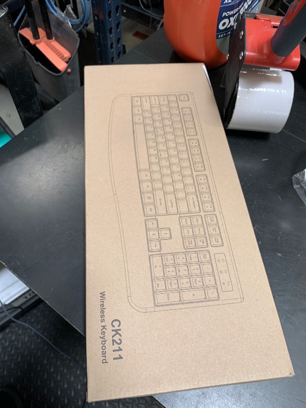 Photo 1 of EDJO Wireless Keyboard, 2.4G Ergonomic Full Size Wireless Computer Keyboard with Wrist Rest for Windows, Mac OS Desktop/Laptop/PC?Black?
