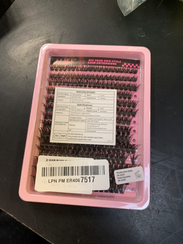 Photo 1 of 280Pcs Wispy Individual Lashes DIY Eyelash Extensions 8-16MM D-Curly Lash Extensions Lash Clusters 80D Cluster Eyelashes DIY at Home by ALICE