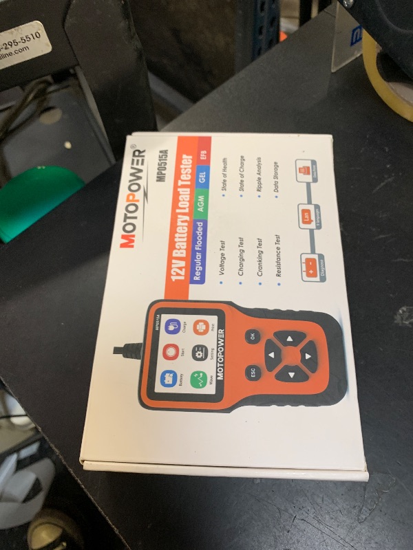 Photo 1 of MOTOPOWER MP0515A 12V Car Battery Tester Automotive 100-2000 CCA Battery Load Tester Auto Cranking and Charging System Tester