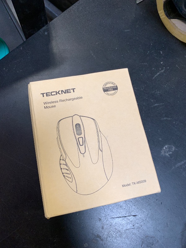 Photo 1 of TECKNET Wireless Mouse Rechargeable, 2.4G USB-A Silent Mouse, Quiet Click, 6 Adjustable 4800 DPI, Cordless Computer Mice, Ergonomic Mice for Laptop, 6 Buttons for Chromebook, Ergo Grip - Black