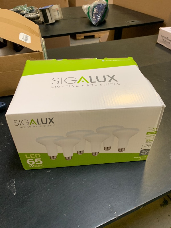 Photo 1 of Sigalux LED Flood Lights Indoor, BR30 LED Bulb 65W Equivalent, Dimmable Recessed Light Bulb 650LM 5000K Daylight Can Light Bulbs, E26 Base Bulged Bulbs UL Listed, 6 Pack
