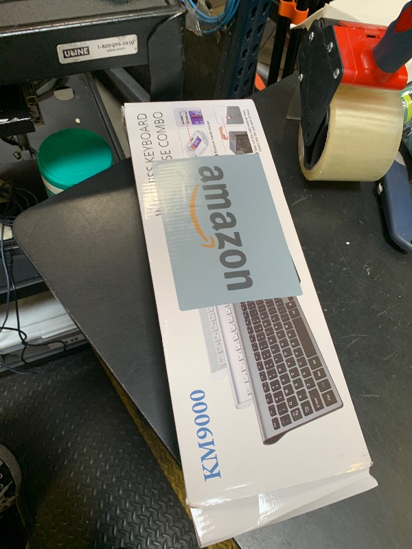 Photo 1 of Wireless Keyboard and Mouse Ultra Slim Combo, TopMate 2.4G Silent Compact USB 2400DPI Mouse and Scissor Switch Keyboard Set with Cover, 2 AA and 2 AAA Batteries, for PC/Laptop/Windows/Mac - Gray Black