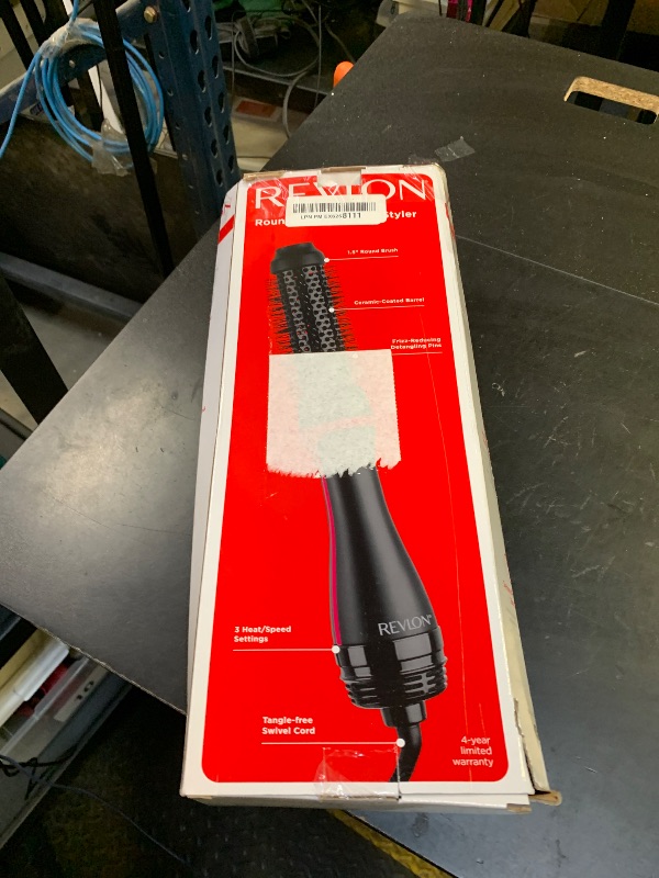 Photo 1 of REVLON One-Step Hair Dryer and Styler - Root Booster Round Brush for Styling, Dryer Brush for Fast and Easy Salon-Quality Blowout, More Shine and Less Frizz (1-1/2 in)