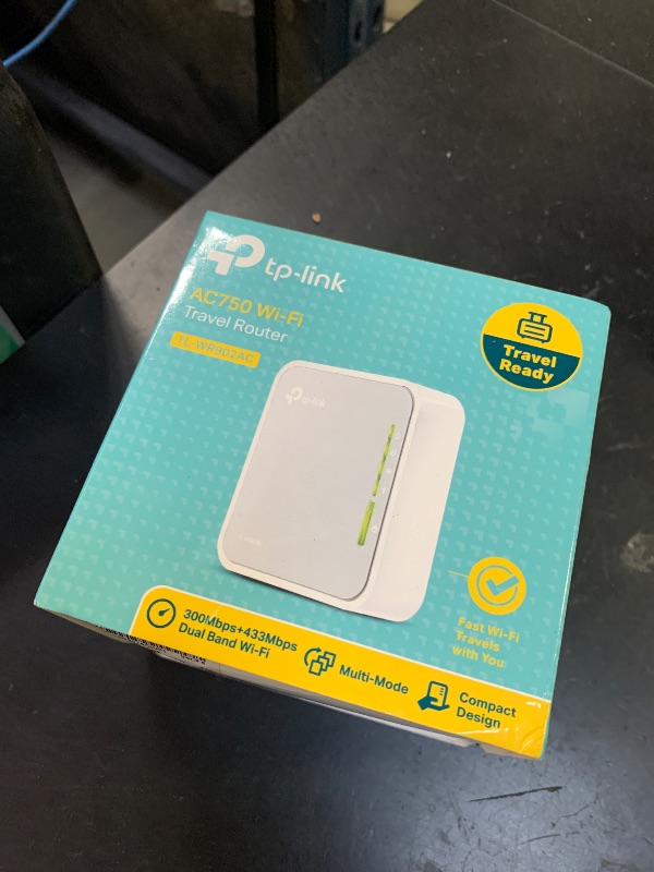 Photo 1 of TP-Link AC750 Wireless Portable Nano Travel Router(TL-WR902AC) - Support Multiple Modes, WiFi Router/Hotspot/Bridge/Range Extender/Access Point/Client Modes, Dual Band WiFi, 1 USB 2.0 Port