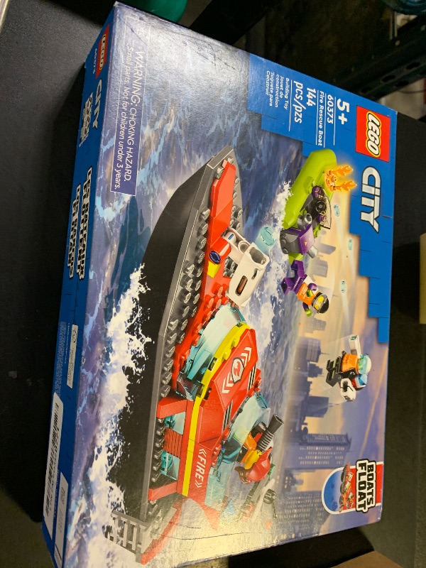 Photo 1 of LEGO City Fire Rescue Boat Building Set - Floatable Boat Toy for Boys & Girls, Ages 5+ - Kids Pretend Play Toy for Preschool - Gift for Birthdays - 60373
