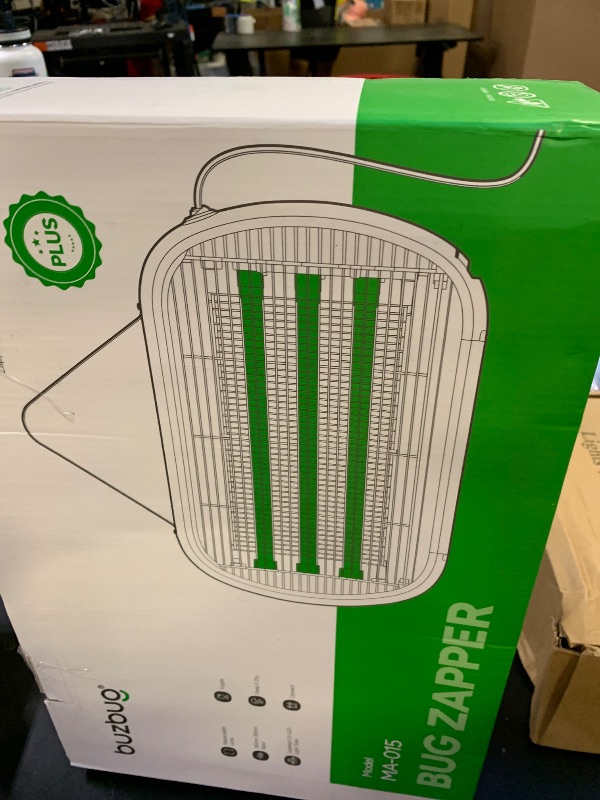 Photo 1 of Buzbug Upgraded LED Bug Zapper Indoor, 10 Years Lifespan 3 Lamps Sustainable Less Power, 3800V Powerful Electric Mosquito Zapper, Durable Fly Trap Mosquito Trap, Fly Killer Fly Zapper -MA015PLUS