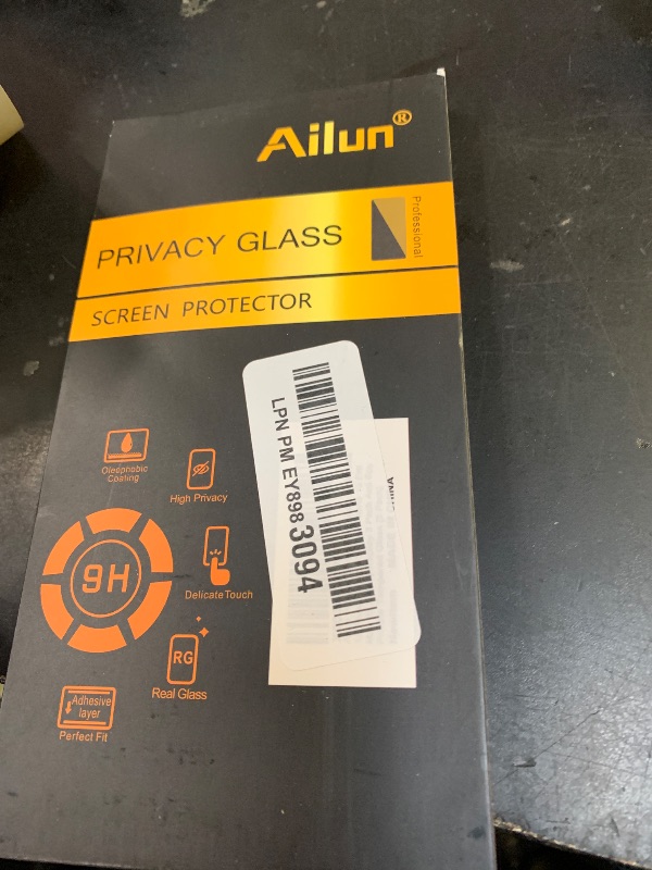 Photo 1 of Ailun Privacy Screen Protector for iPhone 16 Plus/ 15 Plus/ 15 Pro Max 6.7 Inch 3 Pack Tempered Glass Anti Spy Private