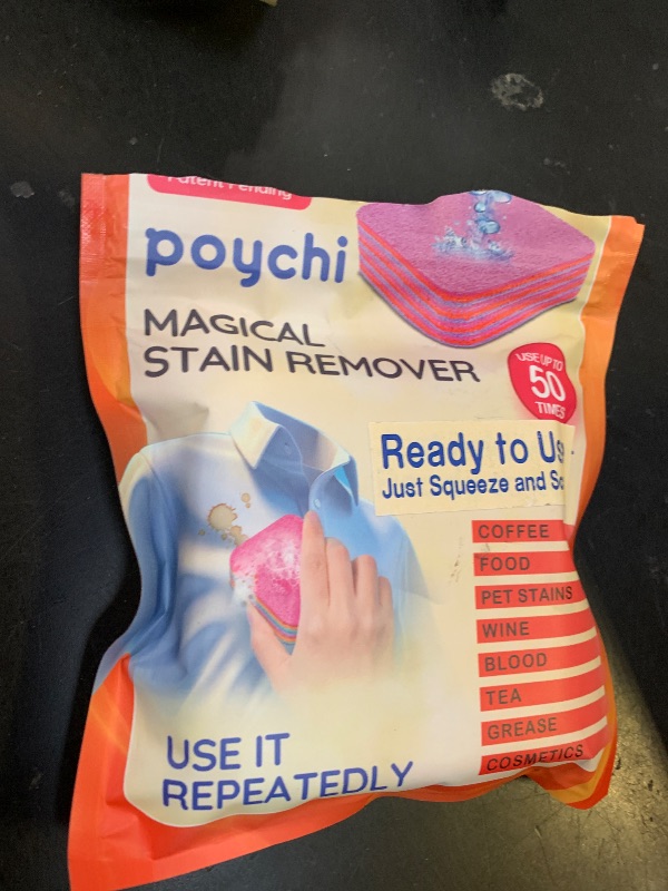 Photo 1 of Magical Fiber Stain Remover- Use as Spot Remover- No Dry Cleaning Food, Grease, Coffee Off Laundry, Tea, Fabric, Pet Stains, Stain Remover Sponge Clothes, Carpet, Sofa, Mattress & Upholstery (1 Pack)