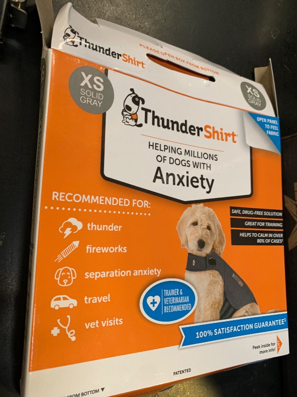 Photo 1 of ThunderShirt for Dogs, X Small, Heather Gray Classic - Dog Anxiety Relief Calming Vest