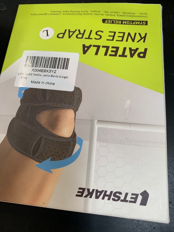 Photo 1 of LETSHAKE Patellar Tendon Support Strap with Side Stabilizers & Patella Gel Pads, Knee Brace for Women Men Meniscus Tear, Knee Pain Relief, Arthritis Pain And Support, Double Patella Bands (Large)