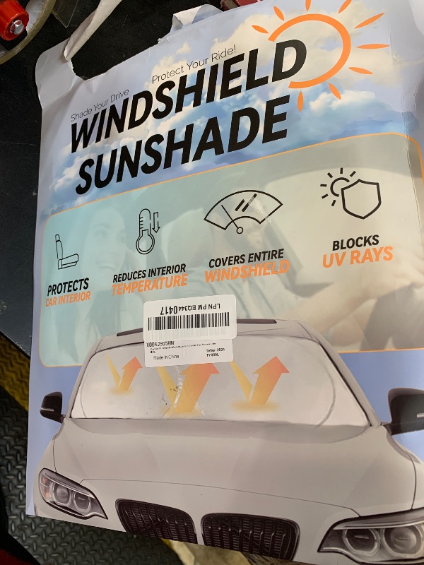 Photo 1 of Custom Fit Telluride Windshield Sunshade for Kia Telluride 2020-2025 Front Window Shades Cover for Windshield Sun Visor Protector 210T Reflector Block Heat and Sun Protection Cooler Car Accessories