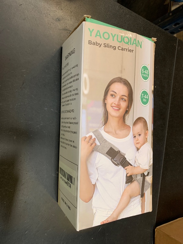 Photo 1 of Easy to Wear Baby Sling Carrier - Compact Toddler Carrier with Adjustable Strap, Soft Padding, Non-Slip Hip Seat for Infants and Toddlers (7-44 LBS, 6-48 Months)