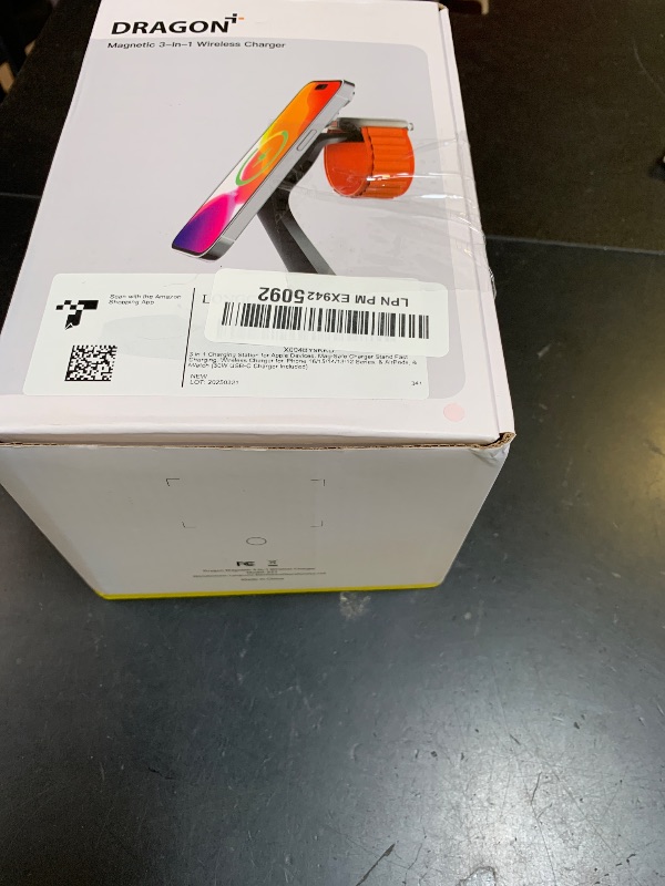 Photo 1 of 3 in 1 Charging Station for Apple Devices, Mag-Safe Charger Stand Fast Charging, Wireless Charger for iPhone 16/15/14/13/12 Series, & AirPods, & iWatch (USB-C Charger Included)