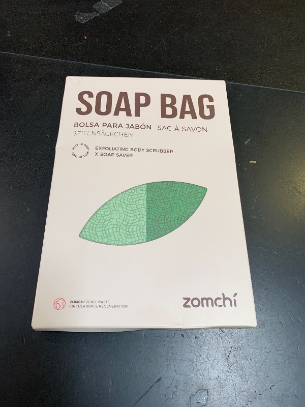 Photo 1 of ZOMCHI 2 Pieces Bar Soap Saver Bags with Different Roughness, Exfoliating Soap Bags for Body Wash, Foaming Soap Holder for Shower (Mint)