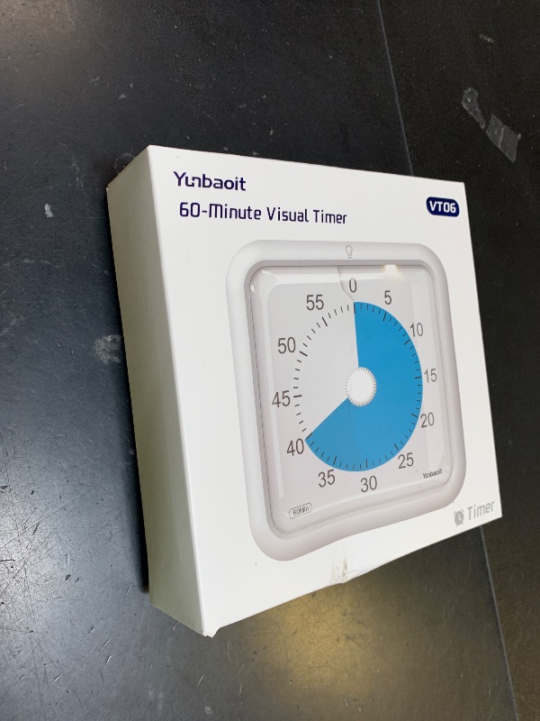 Photo 1 of Yunbaoit 16cm Countdown Visual Timer with Optional Alert Modes, 60 Minute Oversize Classroom Visual Timer for Kids and Adults, Silent Magnetic Kitchen Timer with Kickstand(Black Blue)