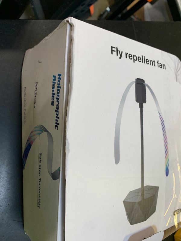 Photo 1 of PIMAG Fly Fans for Tables, Fly Repellent Fan Outdoor Indoor Keep Flies Away, Fly Repellent Fans for Tables with Holographic Blades for Picnic, Party, Restaurant, Kitchen, and BBQ, 4 Pack Silver