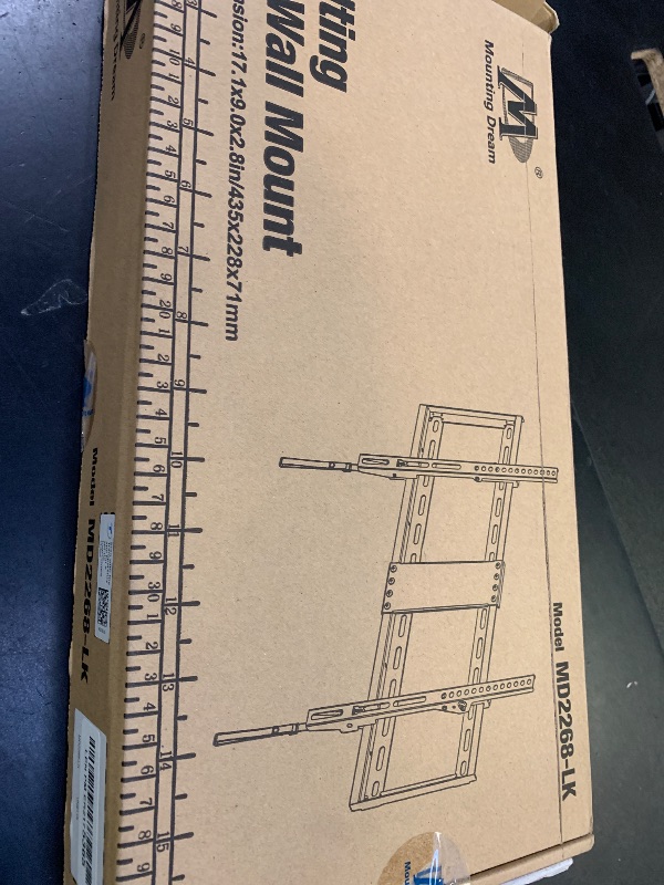 Photo 1 of Mounting Dream UL Listed TV Mount for Most 37-75 Inch TV, Universal Tilt TV Wall Mount Fit 16", 18", 24" Stud with Loading Capacity 132lbs, Max Vesa 600 x 400mm, Low Profile Flat Wall Mount Bracket