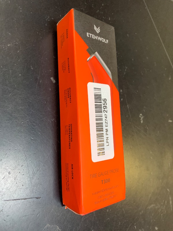 Photo 1 of ETENWOLF T300 Digital Tire Pressure Gauge 3-200 PSI, Industrial Tire Gauge Calibrated to ANSI B40.7 Grade 2A(Plus-Minus 0.5%), Replaceable AAA Batteries (Vivid Orange)