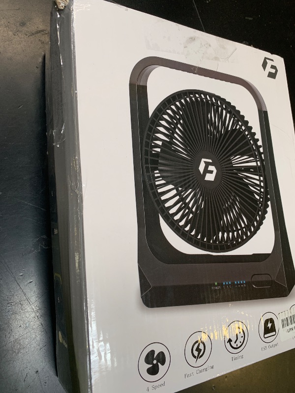 Photo 1 of Battery Powered Rechargeable Portable Fan: 20800mAh Battery Operated Camping Fan [80H Long Lasting] 3350RPM USB Desk Personal Fan with 4 Speed 3 Timer for Travel/Outdoor/Bedroom/Office/Beach/Fishing