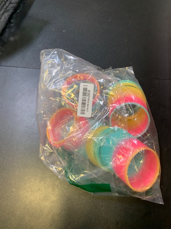 Photo 1 of The Dreidel Company Plastic Multicolor Coil Spring, Goody Bag Fillers, Party Favor for Kids, 3" Inches (80mm) (4-Pack)