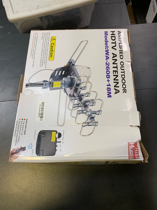 Photo 1 of PBD Outdoor Digital Amplified HDTV Antenna, 150 Mile Motorized 360 Degree Rotation, Wireless Remote Control, 59FT RG6 Coax Cable, Coaxial Grounding Block, UHF VHF 1080P 4K, Support 2 TVs