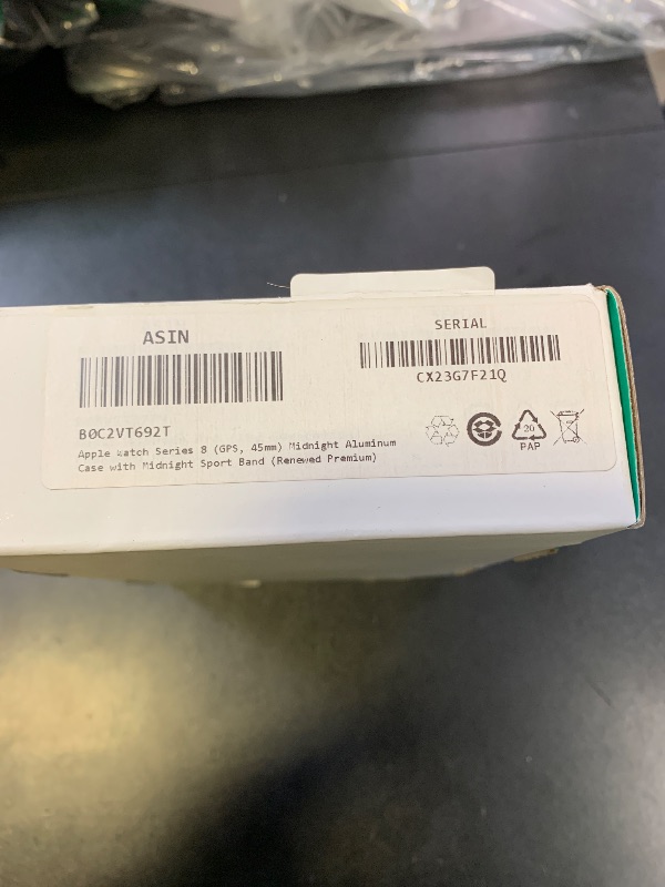 Photo 1 of Apple Watch Series 8 (GPS, 45mm) Midnight Aluminum Case with Midnight Sport Band (Renewed Premium)