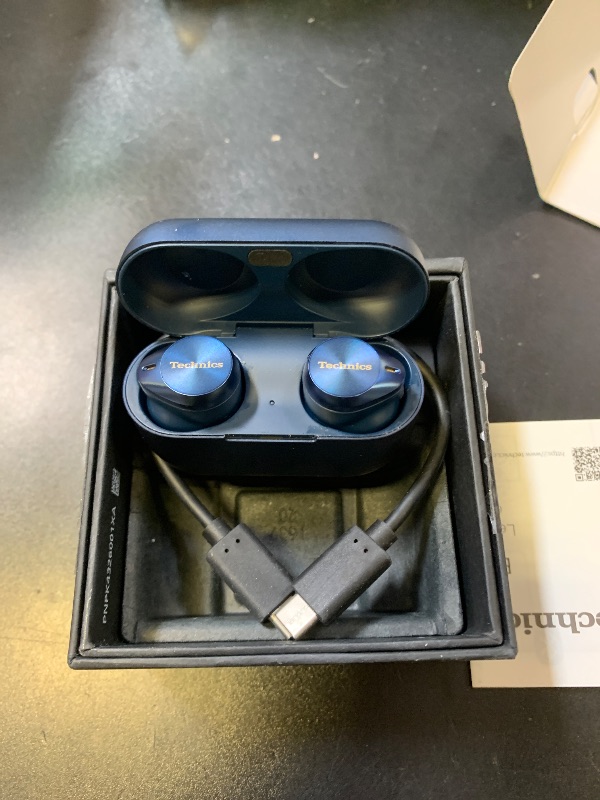 Photo 1 of Technics EAH-AZ80-A Premium Hi-Fi True Wireless Bluetooth Earbuds with Advanced Noise Cancelling - Midnight Blue