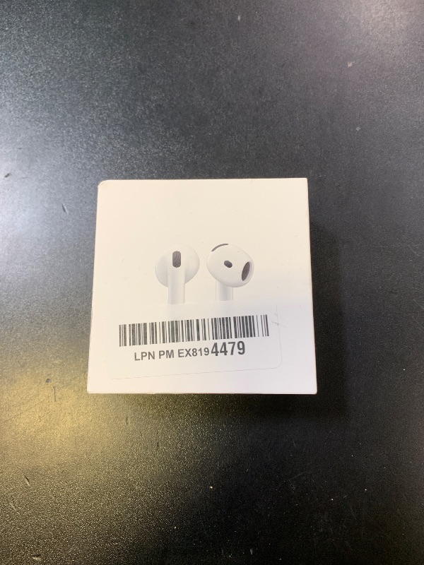 Photo 1 of Apple AirPods 4 Wireless Earbuds, Bluetooth Headphones, Personalized Spatial Audio, Sweat and Water Resistant, USB-C Charging Case, H2 Chip, Up to 30 Hours of Battery Life, Effortless Setup for iPhone