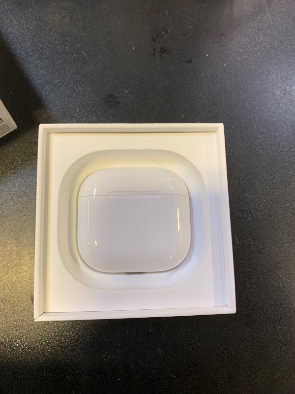 Photo 1 of Apple AirPods 4 Wireless Earbuds, Bluetooth Headphones, Personalized Spatial Audio, Sweat and Water Resistant, USB-C Charging Case, H2 Chip, Up to 30 Hours of Battery Life, Effortless Setup for iPhone