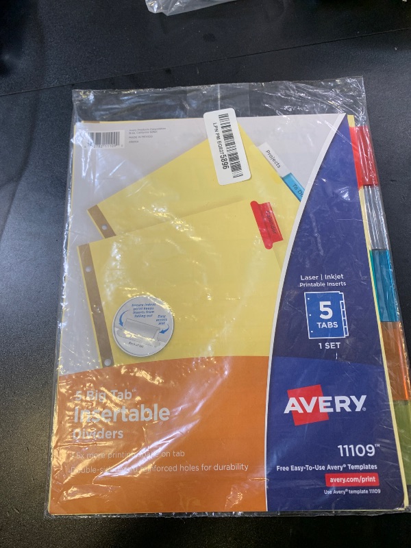 Photo 1 of Avery WORKSAVER Big TAB INSERTABLE