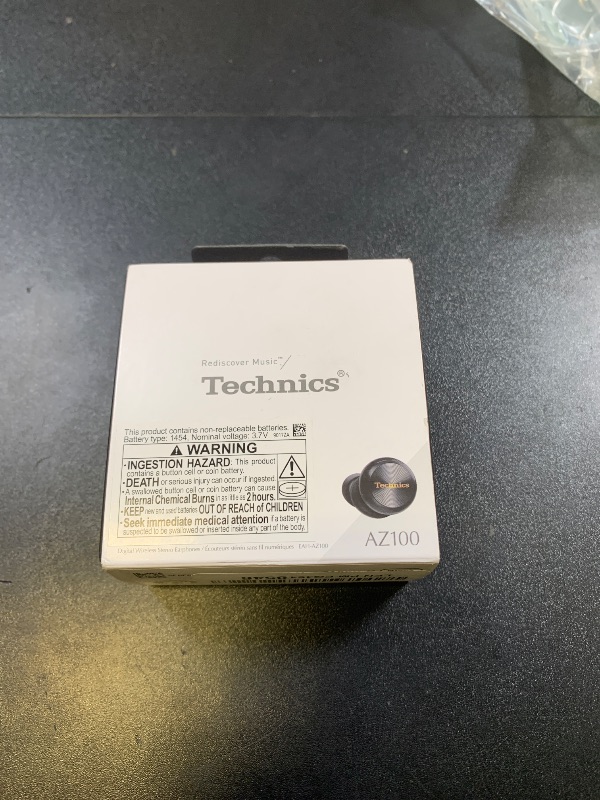 Photo 1 of Technics Reference Class Hi-Fi Wireless Earbuds, Dolby Atmos with Head Tracking, Adaptive Noise Cancelling, 3 Device Multipoint, 10-hr Battery, Wireless Charging, Improved Fit - EAH-AZ100-K (Black)