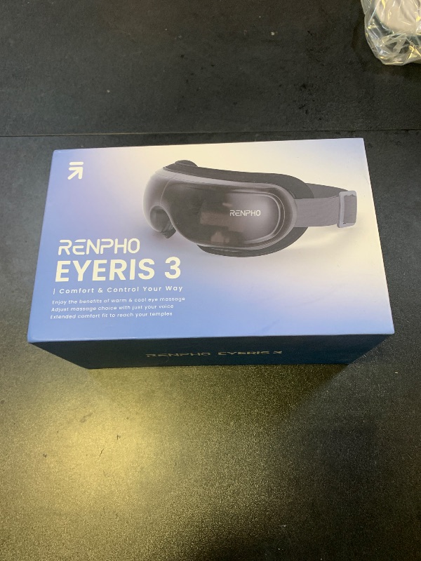 Photo 1 of RENPHO Eyeris 3 Eye Massager with Heat and Cooling for Migraines, Voice Control Eye Mask, Eye Care Device with DIY Massage Setting, Birthday Gifts for Women/Men, Reduce Dry Eyes