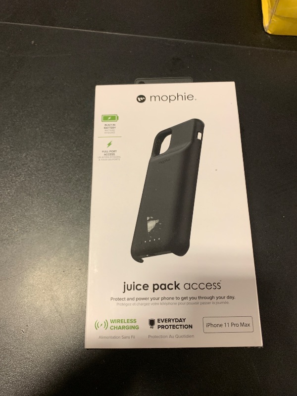 Photo 1 of mophie 401004407 Juice Pack Access - Ultra-Slim Wireless Charging Battery Case - Made for Apple iPhone 11 Pro Max - Black