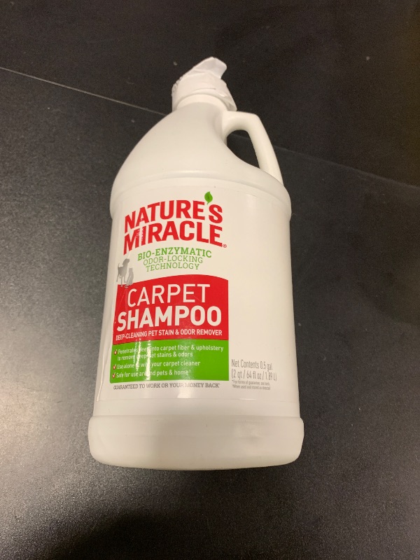 Photo 1 of Nature’s Miracle Carpet Shampoo, Deep-Cleaning Pet Stain And Odor Remover, 64 Ounces