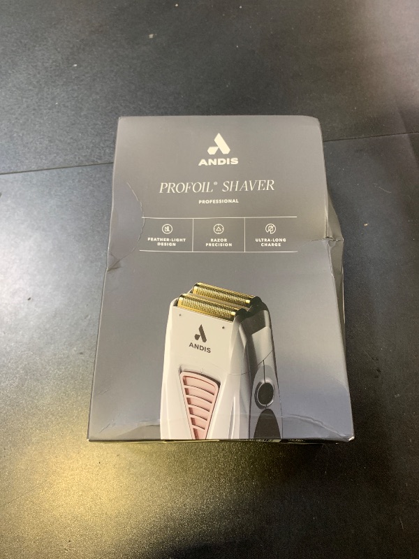 Photo 1 of Andis TS-1 17235 Pro Foil Lithium Titanium Foil Shaver, Cord/Cordless, Smooth Shaving Cordless Shaver with Charger, Gray