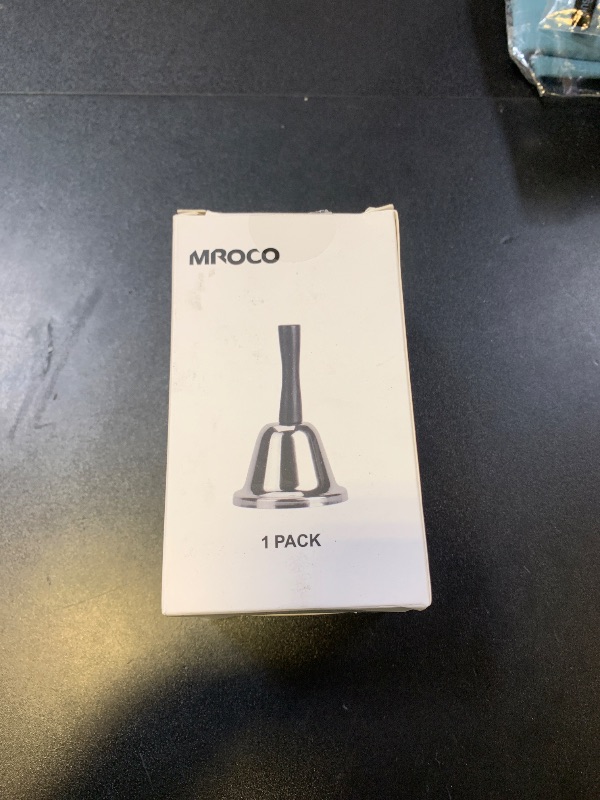 Photo 1 of MROCO Loud Hand Bell, Silver Steel Hand Bells for Adults, Dinner Bells for Inside Classroom Bell, for Food Line, Alarm, Jingles, Ringing