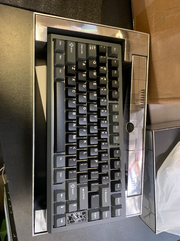 Photo 1 of Chilkey Slice75 HE Gaming Keyboard: 75% Percent Hall Effect Magnetic Aluminum Keyboard with WS Flux HE Clacky Switch, Rapid Trigger, 8K Polling, Per-Key RGB Custom Key Board for Game Office(Gray)