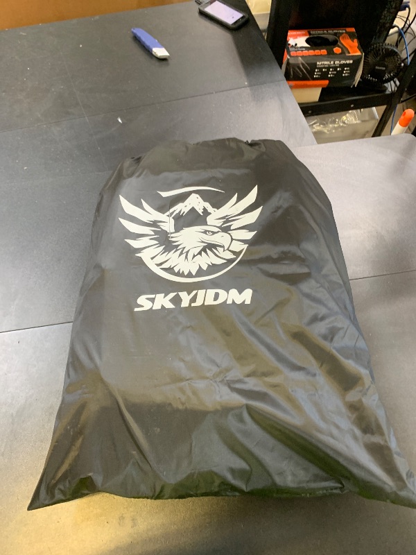 Photo 1 of SKYJDM 5 x 8 Waterproof 600D Dump & Utility Trailer Cover, Heavy Duty Windproof Dump Trailer Covers All-Weather Protection with Windproof Ropes Fits 5 x 8 FT