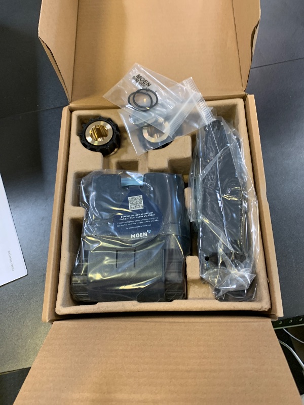 Photo 1 of Moen Flo Smart Water Monitor and Automatic Shutoff Sensor, Wi-Fi Connected Water Leak Detector for 1-Inch Diameter Pipe, 900-006