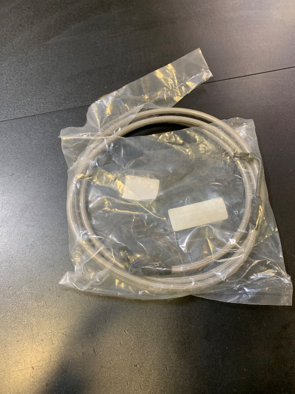 Photo 1 of Vanlison Universal Motorcycle Hydraulic Brake Line 90 Degree Banjo Fit Braided Stainless Brake Hose Line Brake Cables Compatible with ATV UTV Bikes Motocross Street Bikes M10 Banjo 82.6" / 210cm