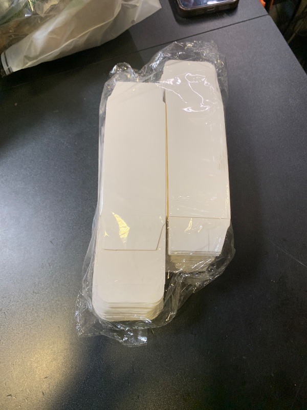 Photo 1 of BENECREAT 50Pcs Paper Gift Box, 2x2x4Inch White Paperboard Gift Box Rectangular Cardboard Boxes for Birthday Favor, Party Favor and Valentine's Day Favor Packaging