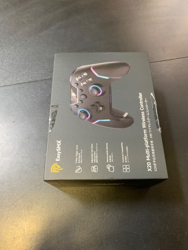 Photo 1 of EasySMX X20 Wireless Gaming Controller with RGB Backlit, 2-Stage Hall Effect Sticks, 1000Hz Polling Rate, 6-Axis Gyro on Multi-Platform, Mech Buttons- Compatible with PC/Switch/Steam/Android