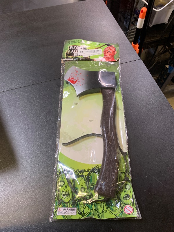 Photo 1 of Cooplay Spoofing Horror Costumes Zombie Toy Props Hair Accessories Hair Bands Head Beheaded Axe Prank for Halloween Party (Axe)