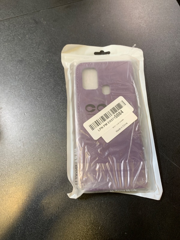 Photo 1 of ZYZX Wallet Case for Galaxy M31, PU Leather Flip Cover with Kickstand, ID & Credit Card Pockets, Shockproof and Anti-Fall Design, Simple Case with Lanyard for Galaxy M31 CS Violet