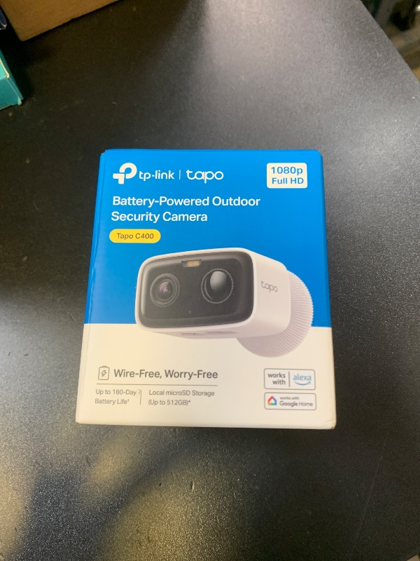 Photo 1 of Tapo Outdoor Security Camera Wireless, 1080P, Up to 180 Days Battery, Free Person Detection, Custom Zones, Color Night Vision, SD/Could Storage, Alexa & Google Compatible, Ideal for Homeowners(C400)
