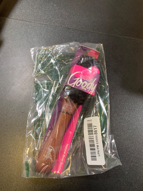 Photo 1 of Goody Smooth and Sleek Wood Styling Brush with Natural Boar Bristles, Flyaway Free Finish, For All Hair Types, Brown, 1CT